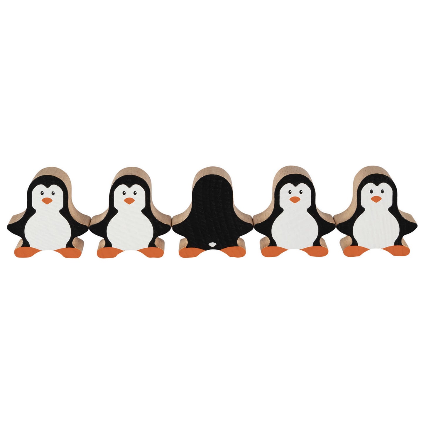 Goki houten stapelspel pinguin