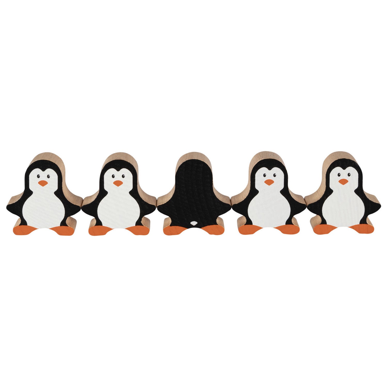 Goki houten stapelspel pinguin