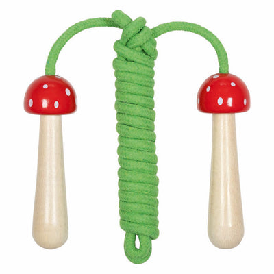 Goki springtouw houten handvatten paddenstoel