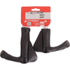 Ergotec handvatpaar mf2 kraton aluminium 130 + 87 mm - zwart