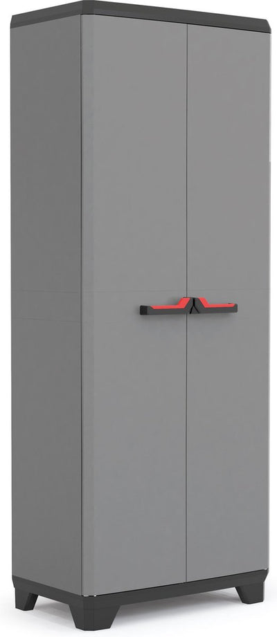 Keter stilo multipurpose hoge kast - 3 halve planken - 68x39x173 cm - donkergrijs zwart