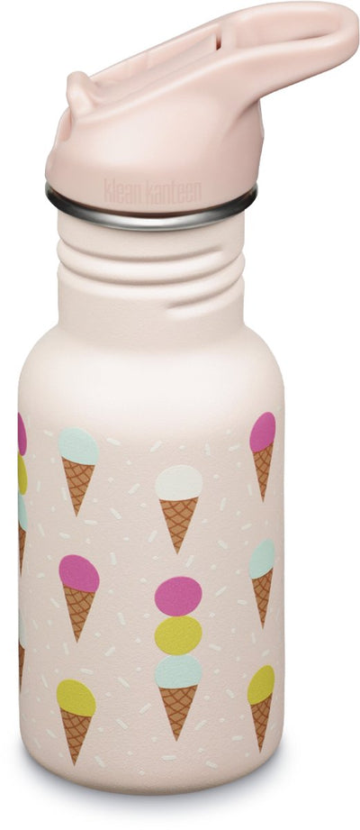 Klean kanteen kids classic drinkfles - 355ml - ice-cream - morsbestendig - bpa-vrij - met flipsport cap