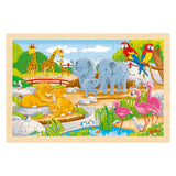Goki houten legpuzzel - boerderij en dierentuin - 24st. - afbeelding 2