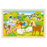 Goki houten legpuzzel - boerderij en dierentuin - 24st. - afbeelding 3