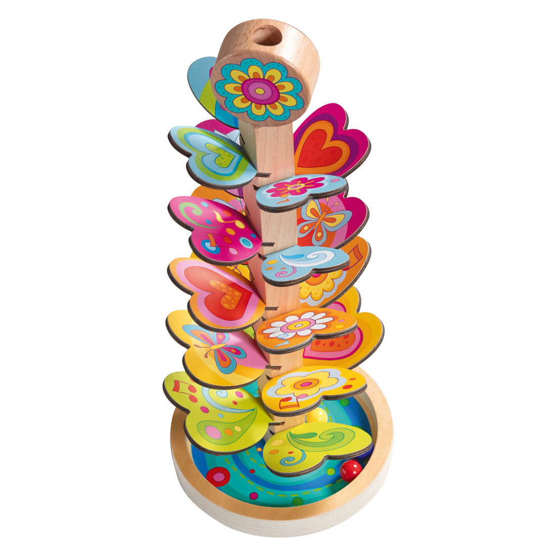 Goki knikkerspel geluidswaterval kleurrijk speelgoed voor kinderen.