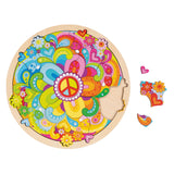 Goki houten puzzel mandala bloemen - 34dlg. - afbeelding 2