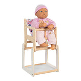 Goki poppenstoel - 2 in 1 met tafel - 25x24,5x47cm - hout en tekstiel - 3 jaar - afbeelding 3
