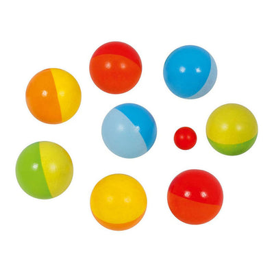 Goki Houten Jeu de Boules Spel met Katoenen Zak, 9dlg.