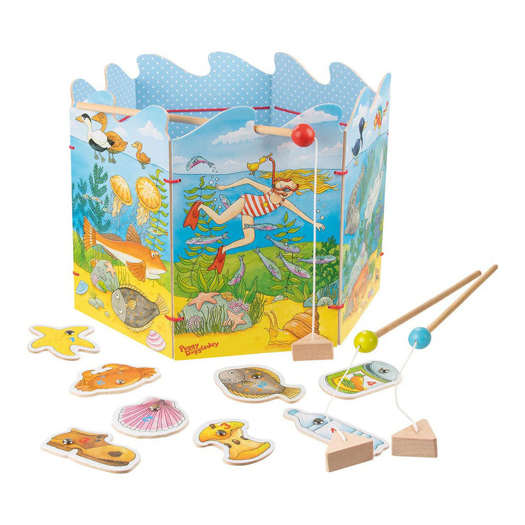 Goki visspel hout 30 cm multicolor