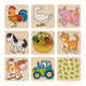 Goki houten memospel boerderijdieren