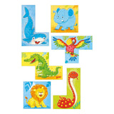 Goki houten blokpuzzel wilde dieren, 4st. - afbeelding 2