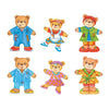 Goki houten aankleedpuzzel beren in houten box, 36st.