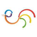 Goki houten bouwblokken regenboog, 5dlg. - afbeelding 3