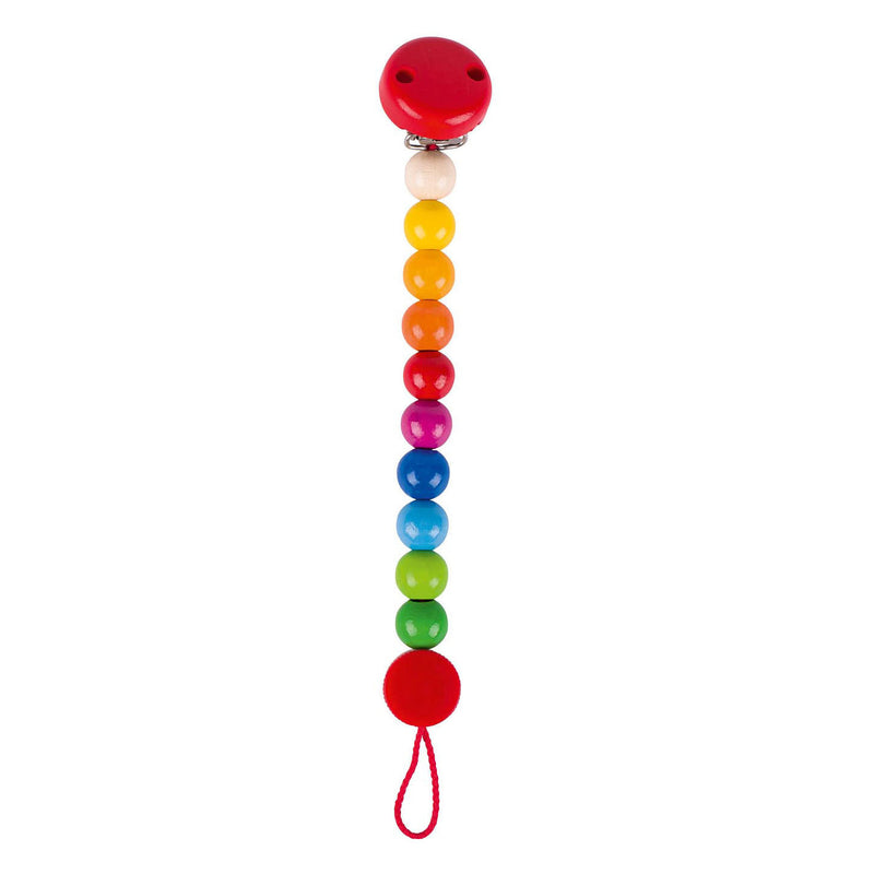 Goki houten fopspeenketting regenboog