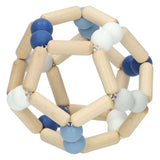 Goki houten grijpring elastische bal blauw - afbeelding 1