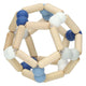 Goki houten grijpring elastische bal blauw