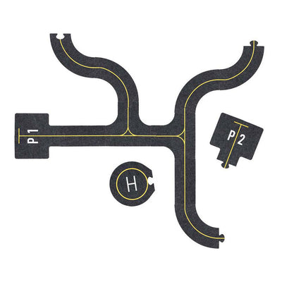 Goki speelset wegdelen vliegveld met accessoires - 26dlg.
