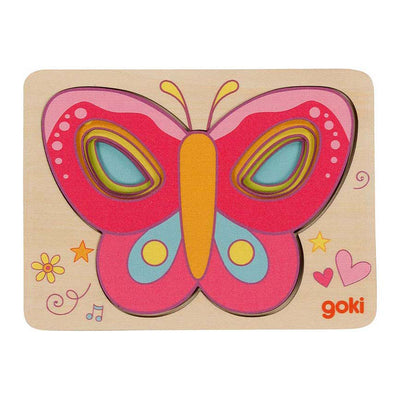 Goki houten lagenpuzzel vlinder