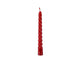 Decoris kerstboomkaarsjes swirl wax rood ã˜1,2x10cm verpakt per 8 stuks