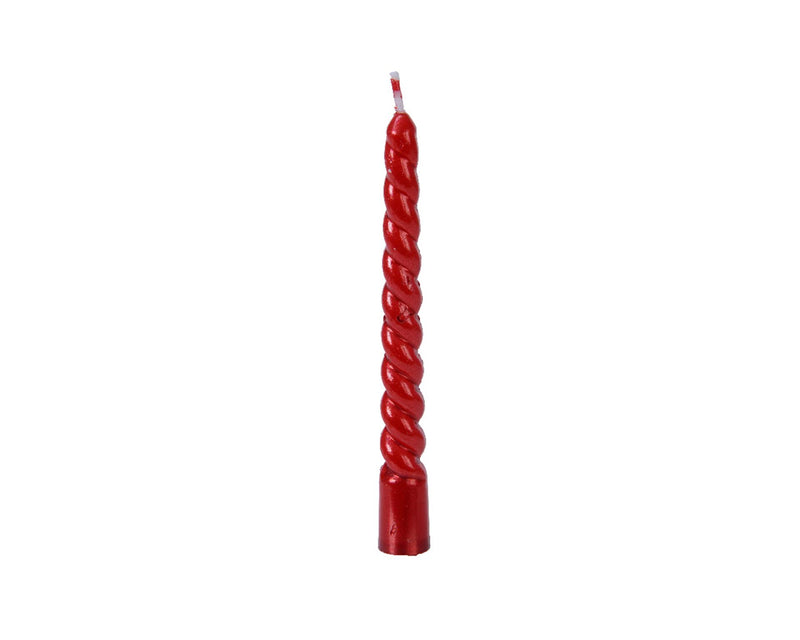 Decoris kerstboomkaars rood ø1,2x10cm set a 8