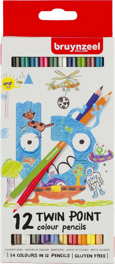 Bruynzeel kids twin points kleurpotloden set 12