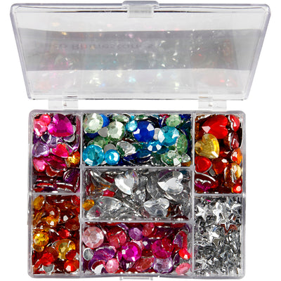 Creativ company https: www.cchobby.nl strasstenen-in-display-box-rond-sterren-harten-d-6-7-9-10-11-12-14-16-mm-blauw-roze-zilver-300-stuk-1-doos
