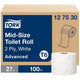 Tork 127530 midi toiletpapier t6 advanced 2-laags wit 27 rollen (127530)