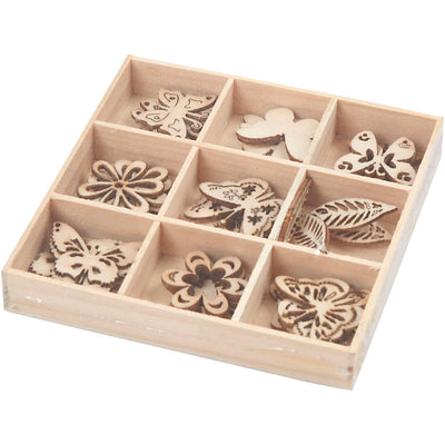 Creativ company cc houten decoraties summer 30 mm 45 stuks