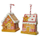 Decoris kersthanger snoephuisje met peperkoek mannetje polyresin h7,5cm