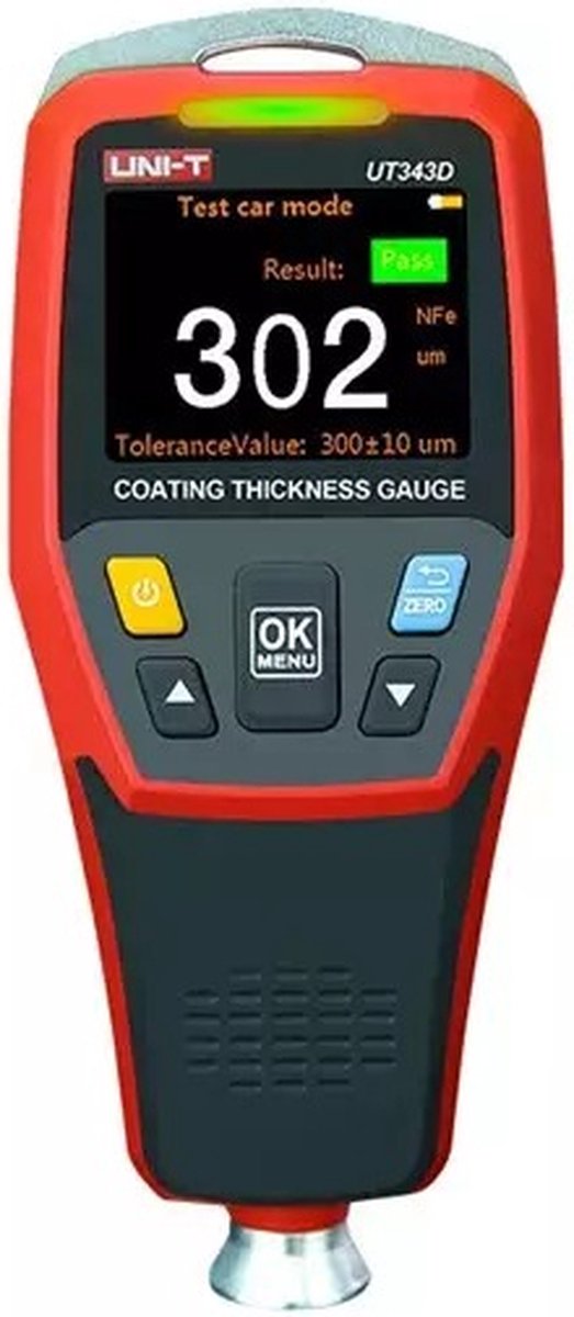 Uni-t ut343d - nauwkeurige lakdiktemeter laagdiktemeter schadedetectiemeter - 0 tot 1250um