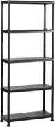 Keter kunststof stellingkast - opbergrek - 75x32x176cm - zwart