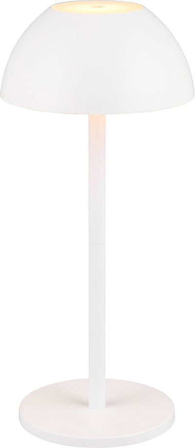 Rl live your light reality ricardo - tafellamp - wit mat - incl. 1x smd 1,7 w - 4-stappen touch - usb-aansluiting - verlichting omhoog en omlaag - accuvoeding - buitenverlichting - ip54