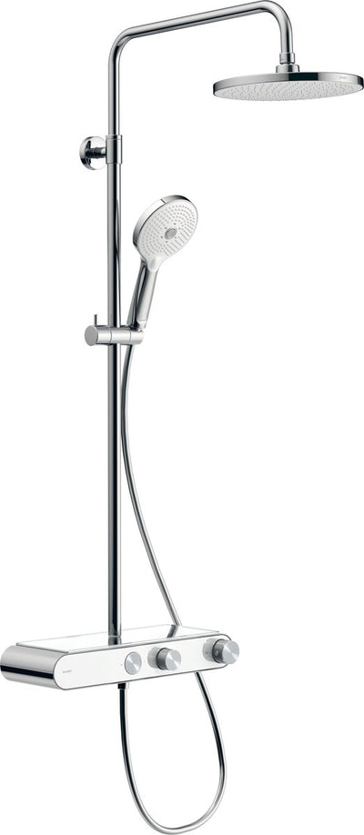 Duravit regendouche systeem shelf 1050 – thermostatisch – 3 straalsoorten – met planchet – chroom wit hoogglans