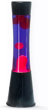I-total lavalamp - lava lamp - sfeerlamp - 40x11 cm - glas aluminium - 30w - paars met roze lava - zwart - xl2347 - afbeelding 1