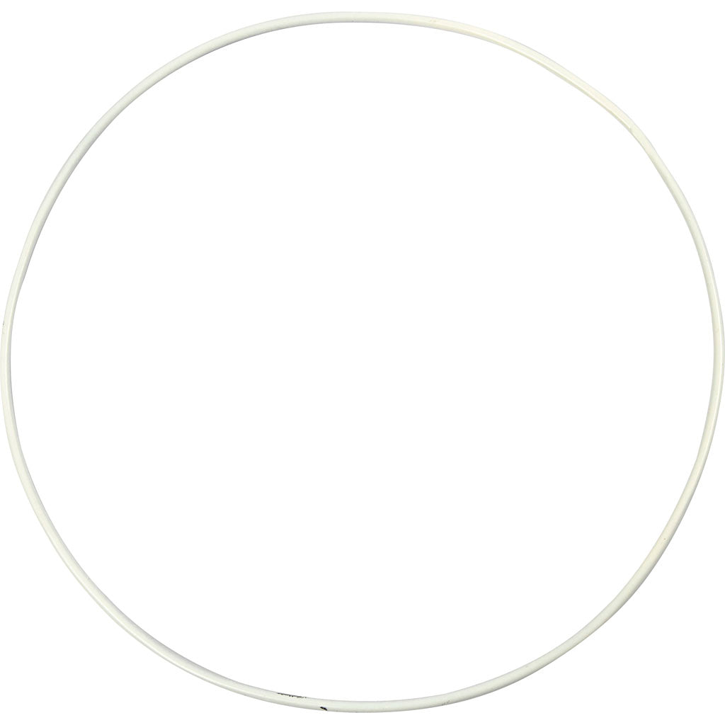 Creativ company http: www.cchobby.nl metalen-draadring-d-20-cm-dikte-3-mm-wit-5-stuk-1-doos