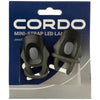 Cordo fietsverlichtingset mini-strap led batterij zwart