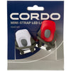 Cordo fietsverlichtingset mini-strap led batterij wit rood