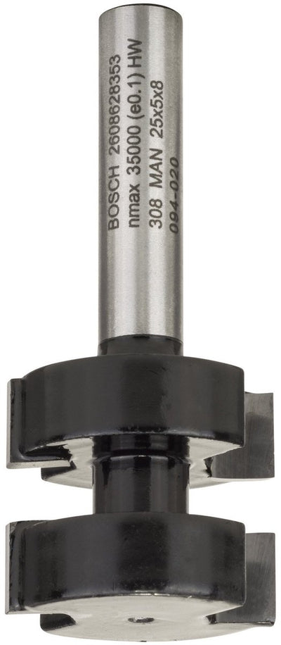 Bosch - messingfrezen 8 mm, d1 25 mm, l 5 mm, g 58 mm