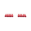 Kabelschoen vrouw geisol. rood 10x