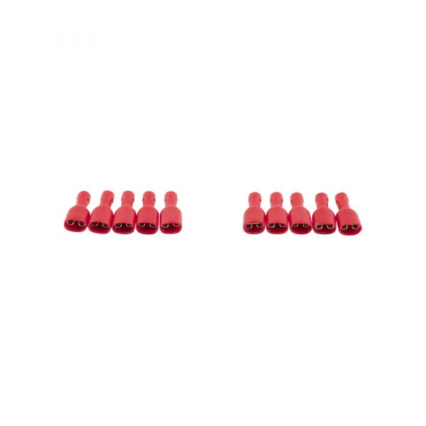 Kabelschoen vrouw geisol. rood 10x