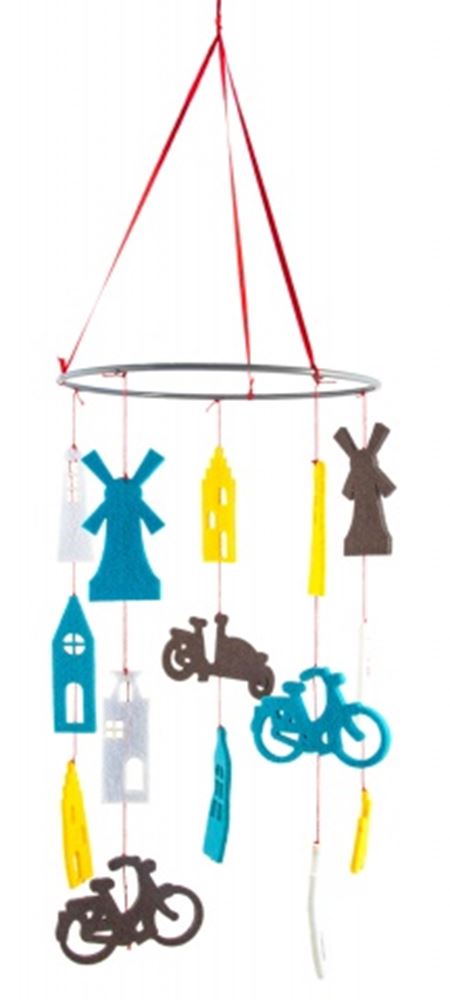 Mobile vilt grachtenpand citrus ca 55 cm