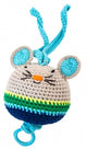Muziekje gehaakt muis blauw