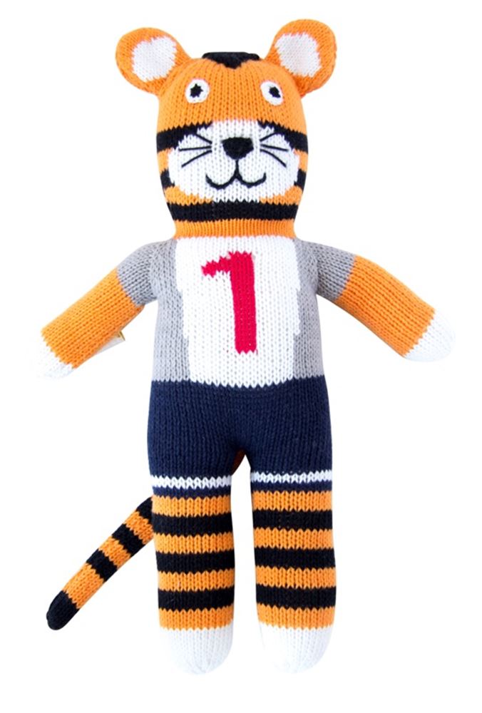 Knuffel gebreid tijger bill 36 cm