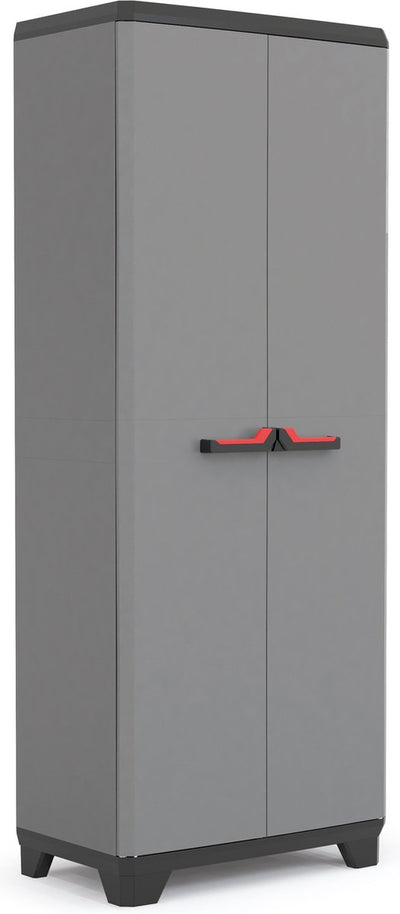 Keter stilo opbergkast hoog - utility - 3 planken - 39x68x173cm - donkergrijs zwart
