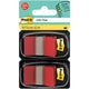 Post-it ® index duo pack rood - 25,4 x 43,2 mm - 50 tabs dispenser