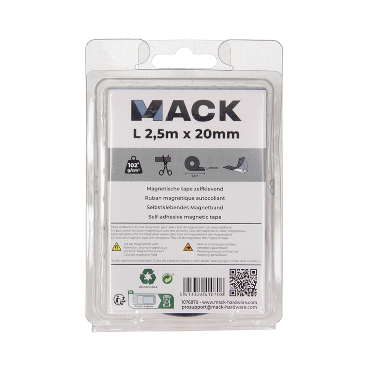 Mack 1076870 - magnetische tape 2,5m*20mm 1st | 3 stuks