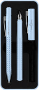 Faber-castell giftbox - balpen en vulpen grip 2010 harmony - sky blue - fc-201524