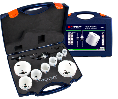 Rotec gatzagenset electricien quick-lock bim-co 10-delig