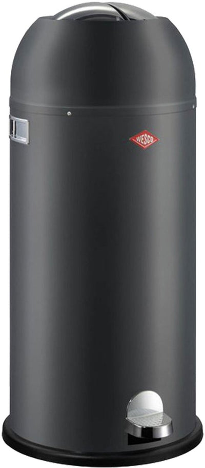 Wesco kickmaster maxi prullenbak | pedaalemmer | 40 liter | metaal - mat grafiet | vuilnisbak - made in germany