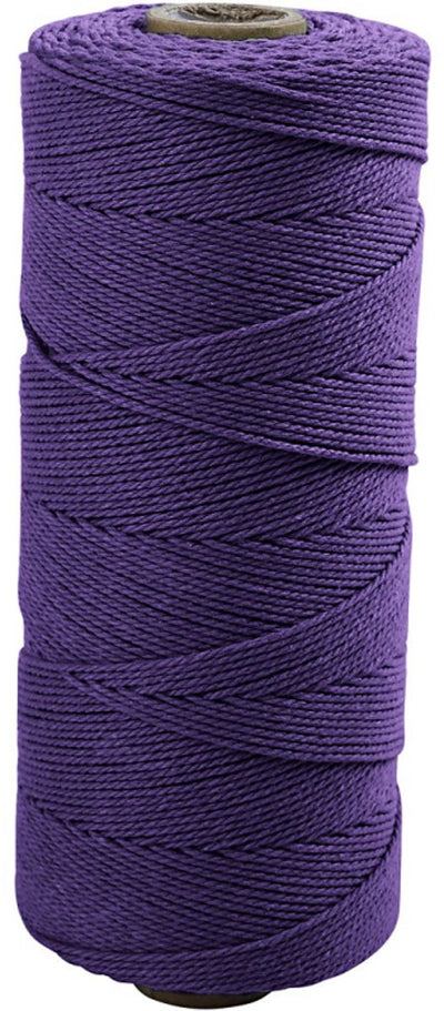 Creotime katoen getwijnd koord , l: 320 m, violet, dunne kwaliteit 12 12, 250 gr